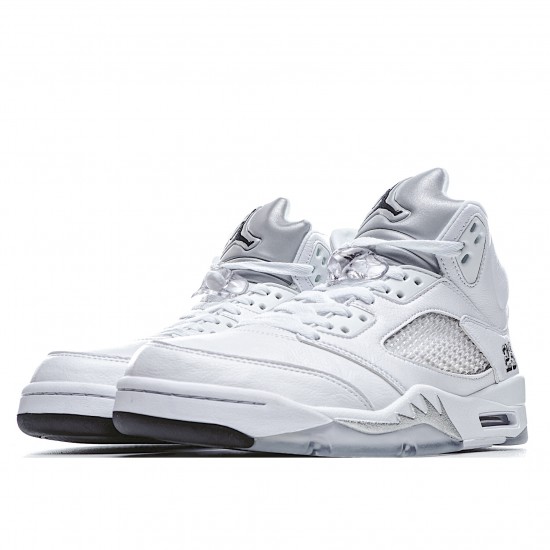 Air Jordan 5 Retro Metallic stříbrný 136027 130 Pánské a dámské Bílý stříbrný Tenisky AJ5 Jordan