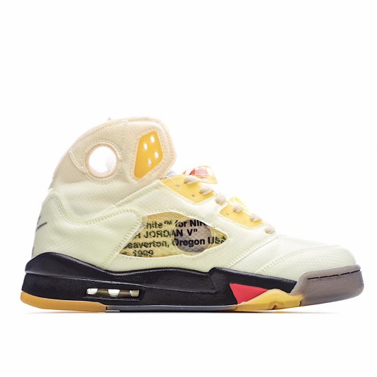 Air Jordan 5 x off Bílý Žlutá Béžový DH8565 100 AJ5 Pánskés Jordan