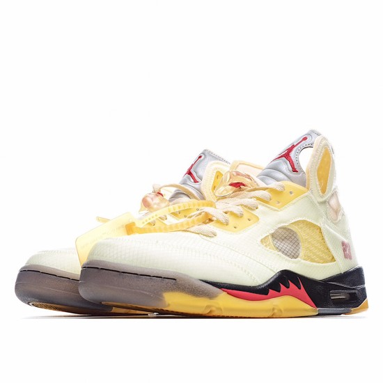 Air Jordan 5 x off Bílý Žlutá Béžový DH8565 100 AJ5 Pánskés Jordan