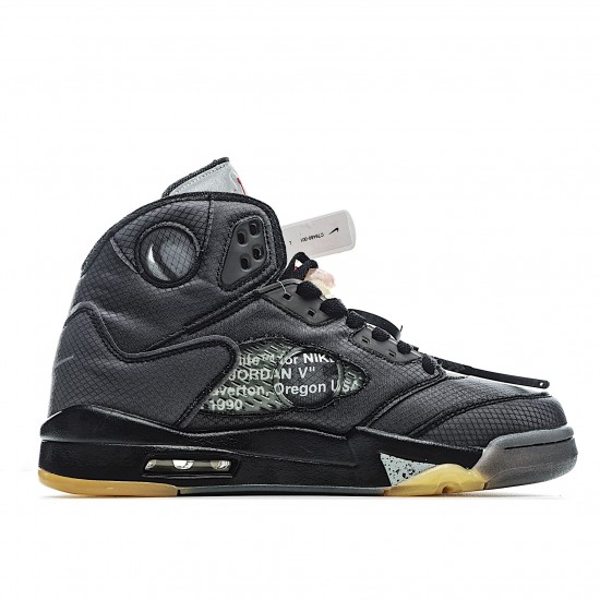 Off-Bílý x Air Jordan 5 Retro SP Muslin CT8480 001 AJ5 Černá Šedá Jordan