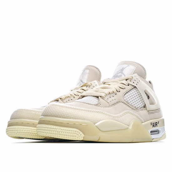 Off-Bílý x Air Jordan AJ4 Retro CreamSail CV9388 100 AJ4 Pánskés Béžový Jordan