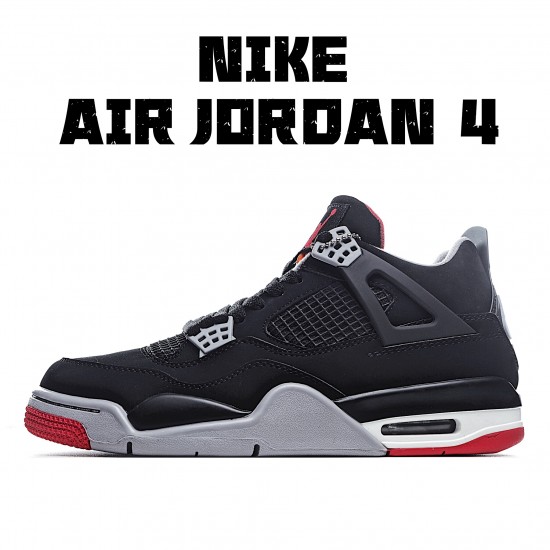 Air Jordan 4 Retro BČervené 308497 060 Pánské a dámské AJ4 Černá Šedá Červené Jordan