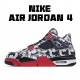 Air Jordan 4 Retro Sngl Dy Singles Day Tattoo Jordan BQ0897 006 AJ4 Pánskés Černá Červené Jordan