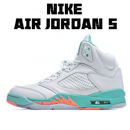 Air Jordan 5 SvětloAqua Bílý Modrý 440892 100 Tenisky AJ5 Jordan