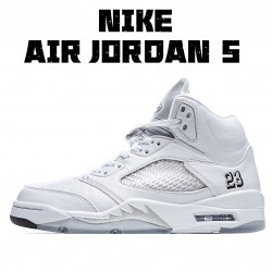 Air Jordan 5 Retro Metallic stříbrný 136027 130 Pánské a dámské Bílý stříbrný Tenisky AJ5 Jordan 