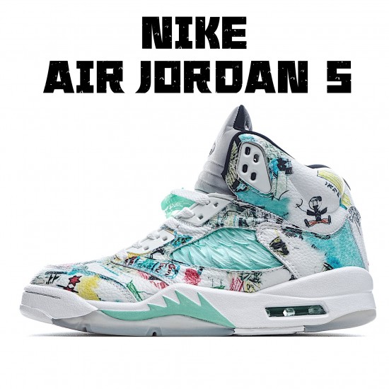 Air Jordan 5 Wings AV2405 900 Bílý Modrý Pánskés Tenisky AJ5 Jordan