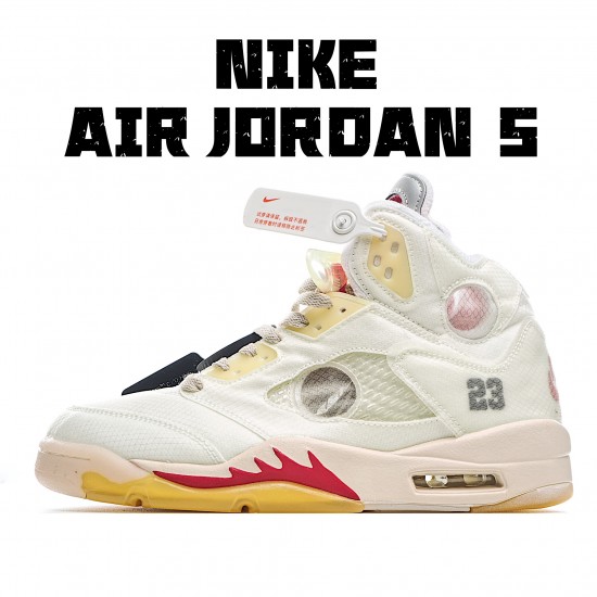 Air Jordan 5 x off Bílý Žlutá Jordan CT8480 002 Pánskés AJ5