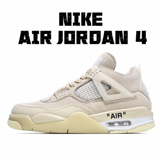 Off-Bílý x Air Jordan AJ4 Retro CreamSail CV9388 100 AJ4 Pánskés Béžový Jordan