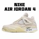 Off-Bílý x Air Jordan AJ4 Retro CreamSail CV9388 100 AJ4 Pánskés Béžový Jordan