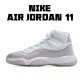 Air Jordan 11 Retro Bílý Metallic stříbrný AR0715-100 Pánské a dámské AJ1 teniska1 Jordan