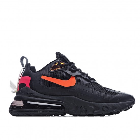 Nike Air Max 270 React Černá oranžový Pánské a dámské CV1641 001 běžné boty