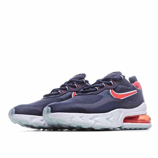 Nike Air Max 270 React Deep Modrý Červené běžné boty CT1280 400 Pánské a dámské