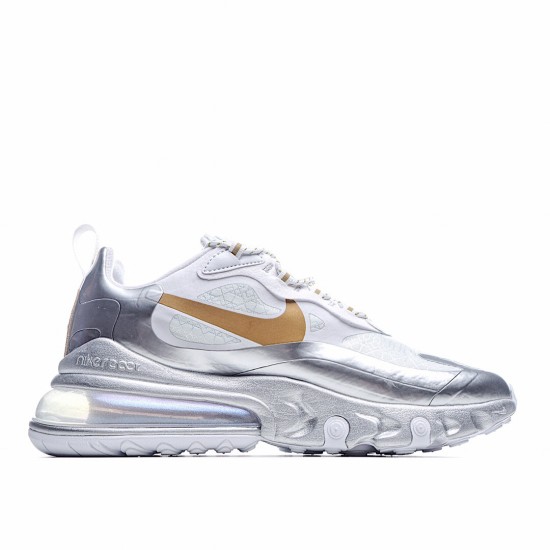 Nike Air Max 270 React Pánskés CQ4597 110 Bílý Šedá Zlato běžné boty