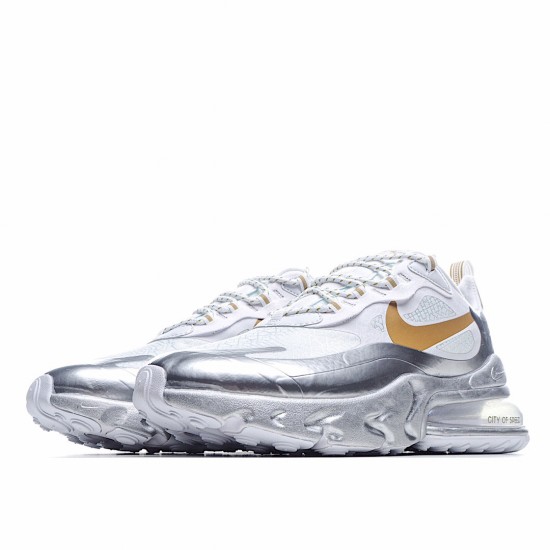 Nike Air Max 270 React Pánskés CQ4597 110 Bílý Šedá Zlato běžné boty