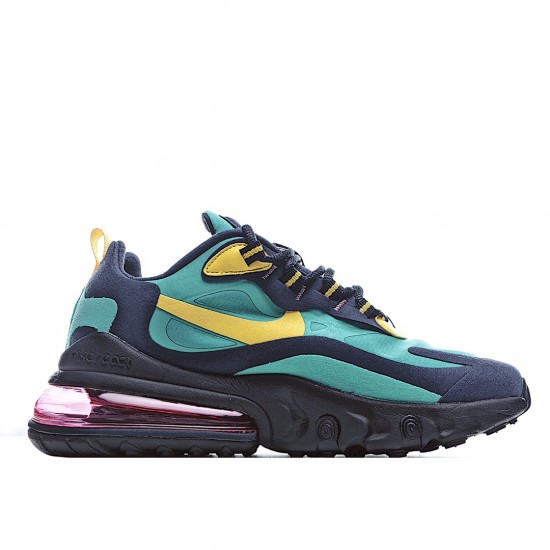 Nike Air Max 270 React Pánské a dámské AT6174 103 Zelená Černá Žlutá běžné boty