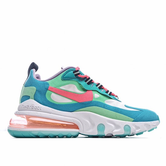 Nike Air Max 270 React Pánské a dámské AT6174 300 námořnictvo Šedá Červené běžné boty