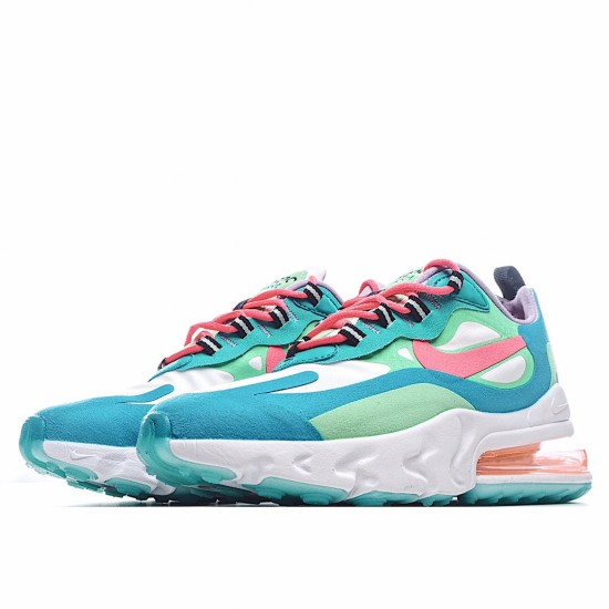 Nike Air Max 270 React Pánské a dámské AT6174 300 námořnictvo Šedá Červené běžné boty