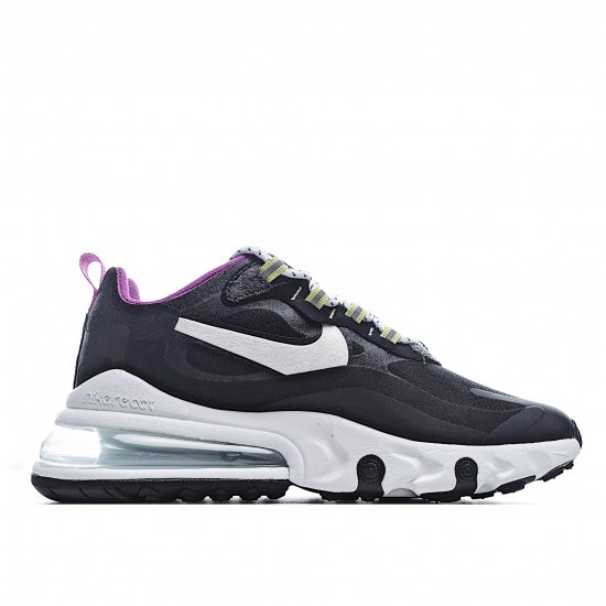 Nike Air Max 270 React dámskés CV7956 001 Černá Bílý Nachový běžné boty