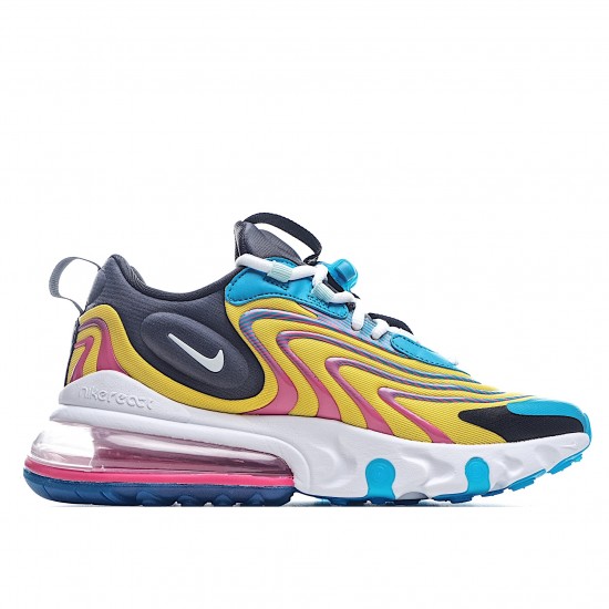 Nike Air Max 270 React Žlutá Modrý Bílý CD0113 400 Pánskés běžné boty