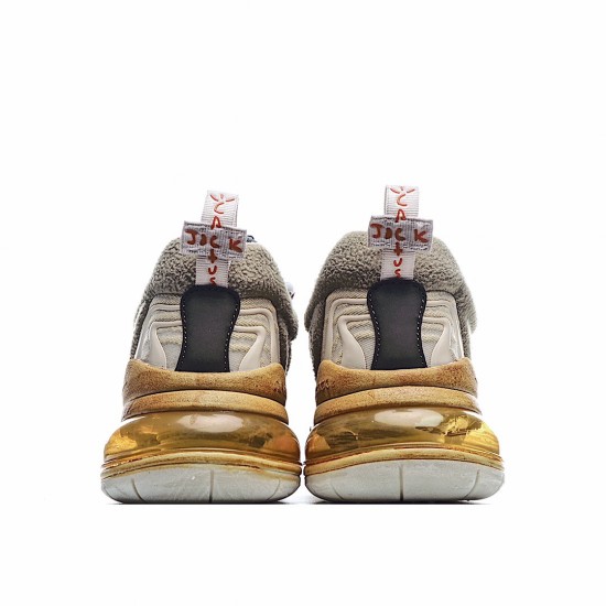 Travis Scott x Nike Air Max 270 React ENG Žlutá Hnědý CT2864 200 Pánské a dámské běžné boty