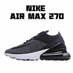 Nike Air Max 270 Flyknit Černá Šedá AO1023 001 Pánské a dámské běžné boty 