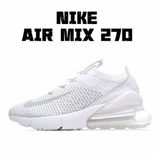 Nike Air Max 270 Flyknit Pánské a dámské AO1023 102 Bílý běžné boty