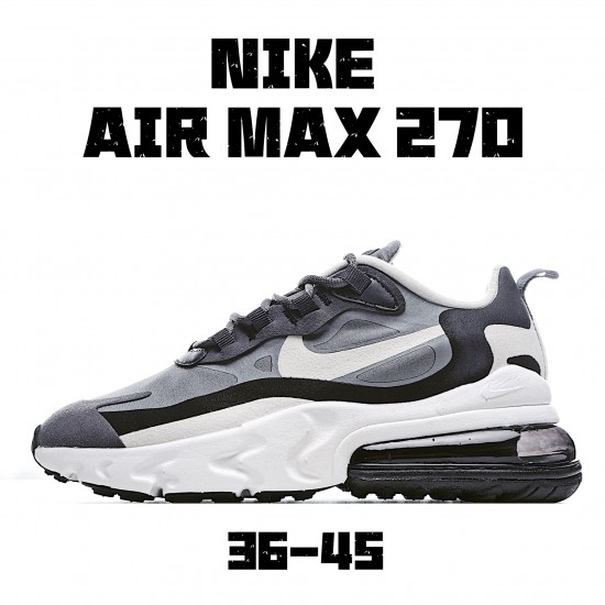 Nike Air Max 270 React Černá Šedá Bílý běžné boty AT6174 001 Pánské a dámské