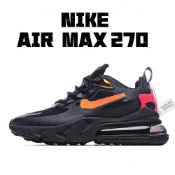 Nike Air Max 270 React Černá oranžový Pánské a dámské CV1641 001 běžné boty 