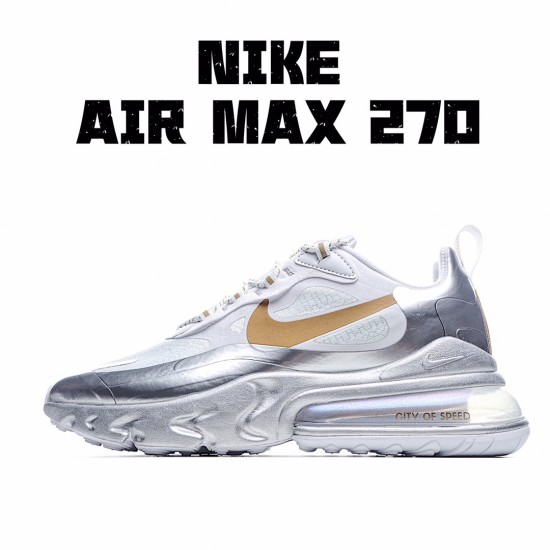 Nike Air Max 270 React Pánskés CQ4597 110 Bílý Šedá Zlato běžné boty