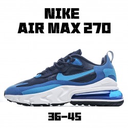 Nike Air Max 270 React námořnictvo Modrý běžné boty AO4971 400 Pánské a dámské 