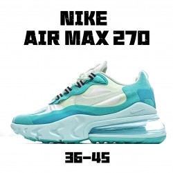 Nike Air Max 270 React Pánské a dámské AO4971 301 LtModrý Zelená běžné boty 