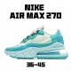 Nike Air Max 270 React Pánské a dámské AO4971 301 LtModrý Zelená běžné boty