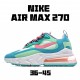 Nike Air Max 270 React Pánské a dámské AT6174 300 námořnictvo Šedá Červené běžné boty