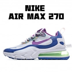 Nike Air Max 270 React Pánské a dámské CW0630 100 Bílý Modrý běžné boty 