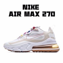 Nike Air Max 270 React dámskés CQ0208 101 Bílý Hnědý běžné boty 