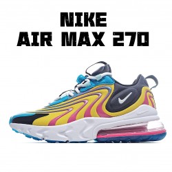 Nike Air Max 270 React Žlutá Modrý Bílý CD0113 400 Pánskés běžné boty 