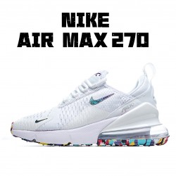 Nike Air Max 270 Pánské a dámské AH6789 008 Bílý Modrý běžné boty 