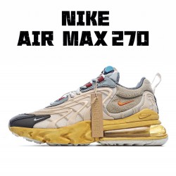 Travis Scott x Air Max 270 React Hnědý Žlutá CT2864 200 Pánskés běžné boty 