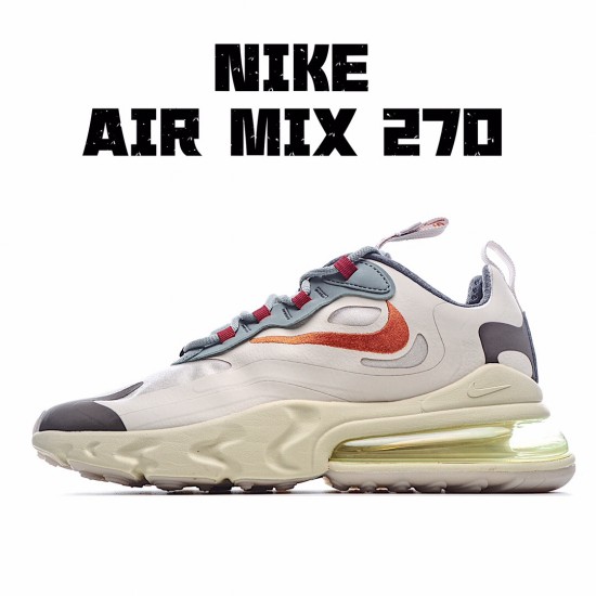 Travis Scott X Nike Air Max 270 React Béžový Šedá běžné boty CV2414 200 Pánskés