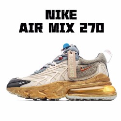 Travis Scott x Nike Air Max 270 React ENG Žlutá Hnědý CT2864 200 Pánské a dámské běžné boty 