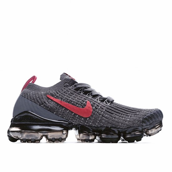 Nike Air VaporMax Flyknit 3.0 Šedá Červené běžné boty CT1270 001 Pánské a dámské