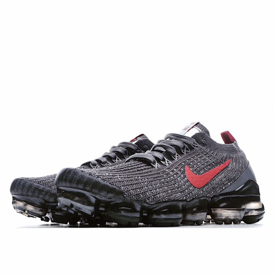 Nike Air VaporMax Flyknit 3.0 Šedá Červené běžné boty CT1270 001 Pánské a dámské