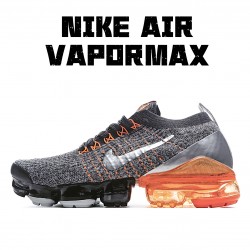 Nike Air VaporMax Flyknit 3.0 Pánskés běžné boty AJ6900 024 Šedá stříbrný oranžový 