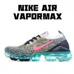 Nike Air VaporMax Flyknit 3.0 Růžový Šedá Modrý běžné boty AJ6900 104 Pánské a dámské 