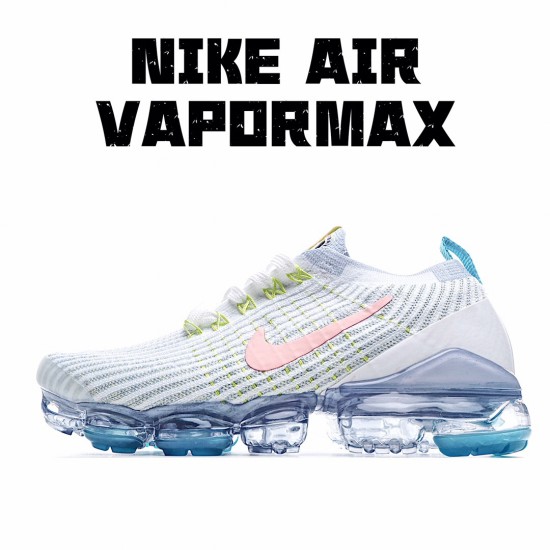 Nike Air VaporMax Flyknit 3.0 Bílý Růžový Modrý běžné boty AJ6900 003 Pánské a dámské