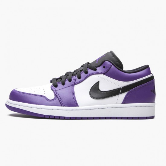 Nike Jordans 1 Retro Low Court Purple Court Purple/Black White Boty