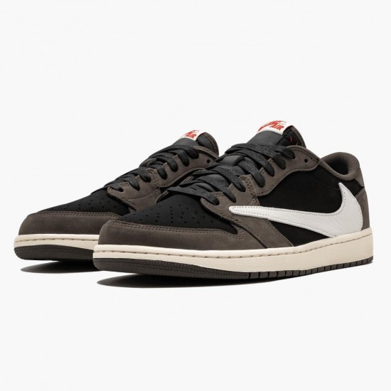 Nike Jordans 1 Retro Low OG SP Travis Scott Black/Sail Dark Mocha/Universi Boty