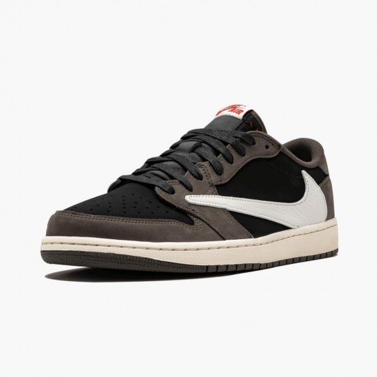 Nike Jordans 1 Retro Low OG SP Travis Scott Black/Sail Dark Mocha/Universi Boty