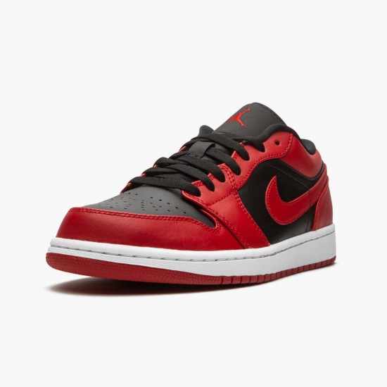 Nike Jordans 1 Retro Low Reverse Bred Gym Red/Black Gym Red/White Boty