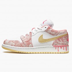 Nike Jordans 1 Mid SE GS Paint Drip Arctic Punch Dámskés Boty